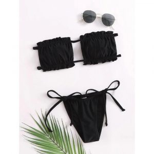 Costum de baie 2 piese FITINT Polly cu push up Roz 2024 21
