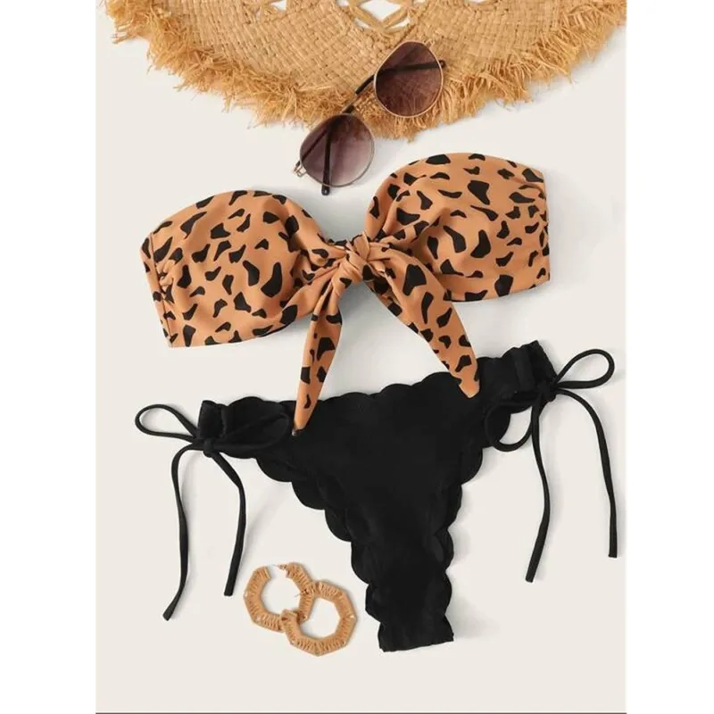 Costum de baie push up FITINT Thera 2 piese Bikini Animal Print 2024 7