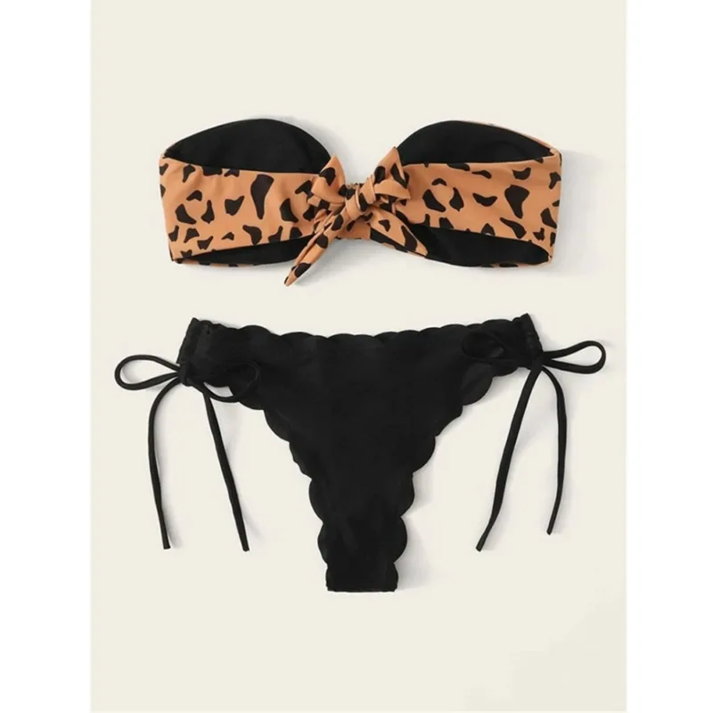 Costum de baie push up FITINT Thera 2 piese Bikini Animal Print 2024 9