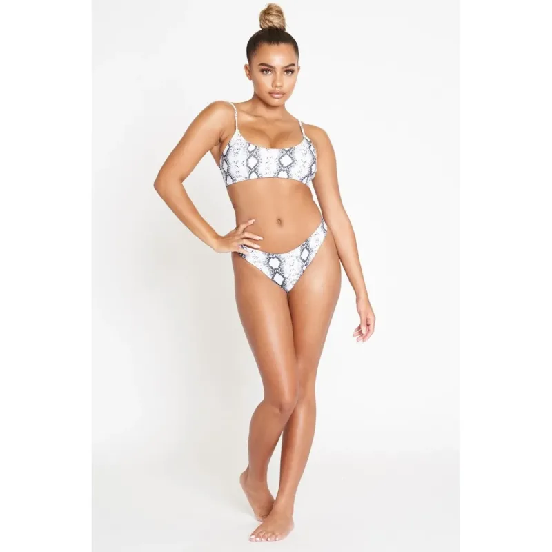 Costum de baie 2 piese FITINT Venom brazilian bikini Alb 2025 4