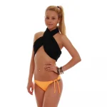 Slip bikini brazilian FITINT cu snur reglabil Galben 2024 14