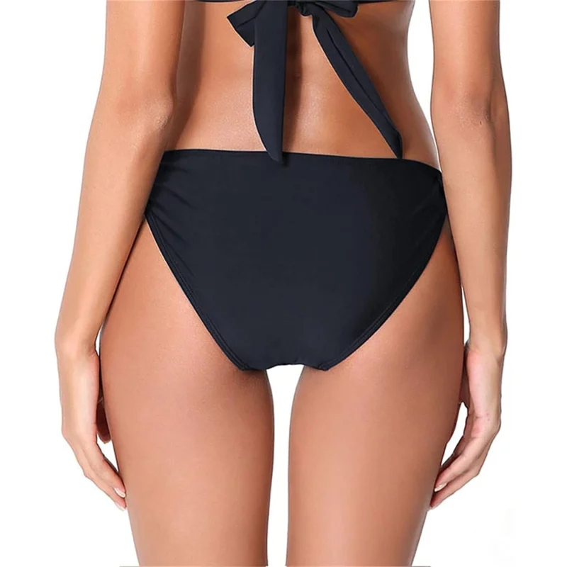 Slip costum de baie Bikini FITINT cu prindere laterala Negru 306 2024 6