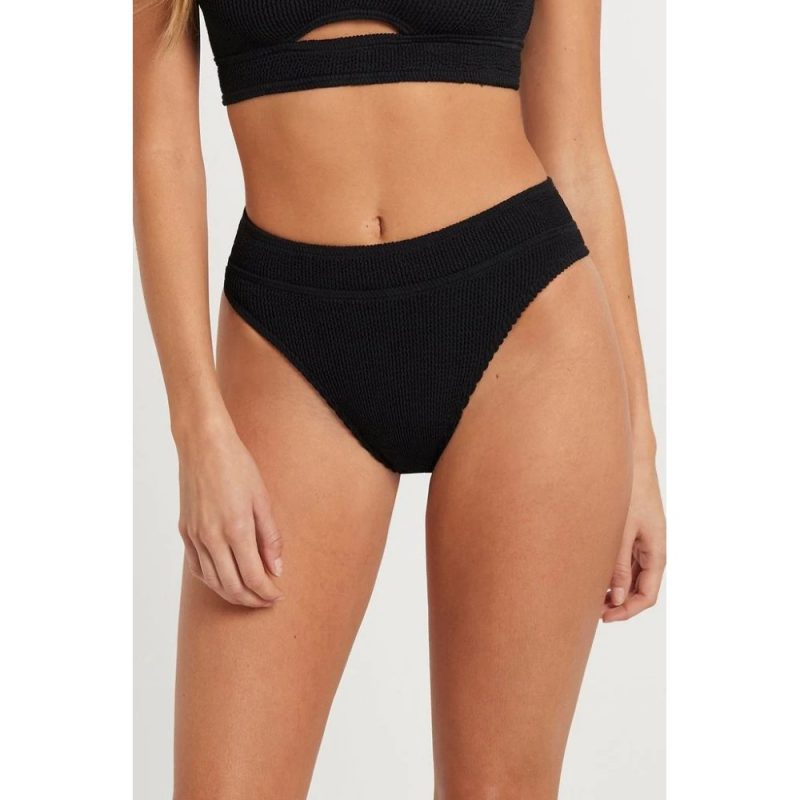 Costum de baie cu sutien tip bustiera FITINT Eliana cu slip talie inalta Negru 2024 5