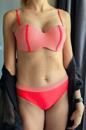 Costum de baie 2 piese FITINT Polly cu push up Roz 2025 31