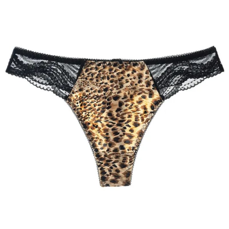 Set chilot sexy tanga FITINT dantela animal print 2 perechi 2024 4