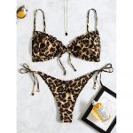 Costum de baie 2 piese Animal Print cu slip ajustabil FITINT 496 2024 10