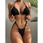 Costum de baie brazilian 2 piese Negru FITINT 112 2024 7