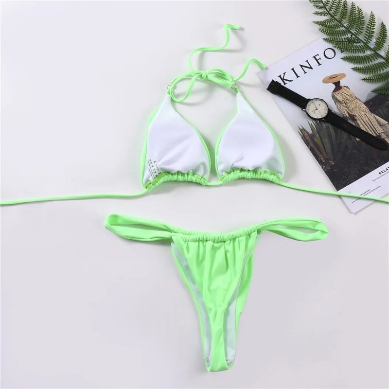 Costum de baie brazilian 2 piese Verde FITINT 322 2024 4