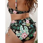 Costum de baie marimi mari XL-5XL push up FITINT 141 Negru 2024 11