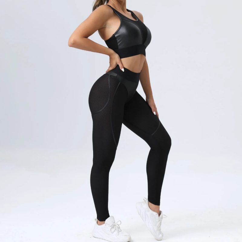 Bustiera fitness dama Neagra FITINT 476 2024 3