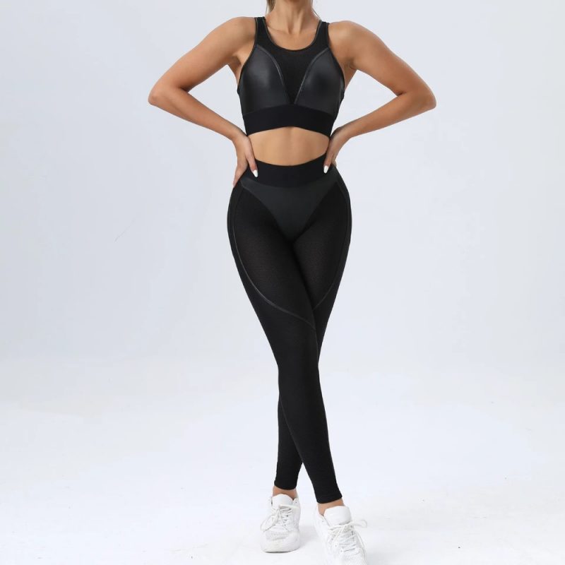 Bustiera fitness dama Neagra FITINT 476 2024 4