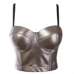 Corset cu push up din piele eco Sutien Argintiu FITINT 472 2024 5