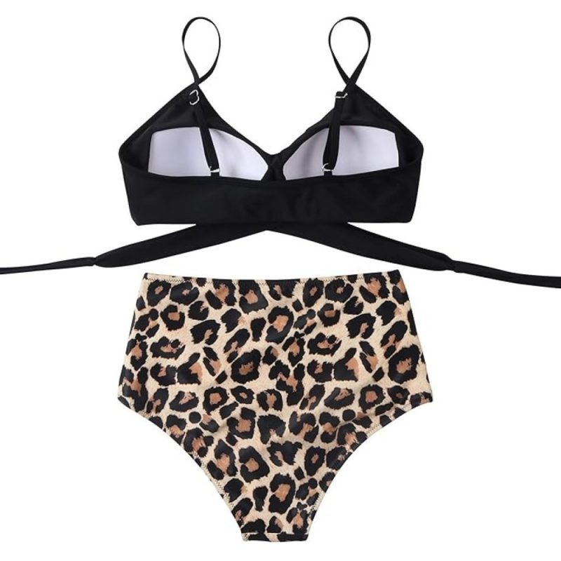 Costum de baie 2 piese Animal Print cu talie inalta FITINT 181 2024 8