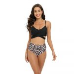 Costum de baie 2 piese Animal Print cu talie inalta FITINT 181 2024 28