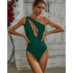 Costum de baie intreg asimetric Verde FITINT 194 2024 16