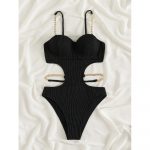 Costum de baie intreg cu cupe push-up Negru FITINT 502 2024 12