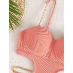 Costum de baie intreg cu cupe push-up Portocaliu FITINT 503 2024 10