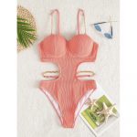 Costum de baie intreg cu cupe push-up Portocaliu FITINT 503 2024 14