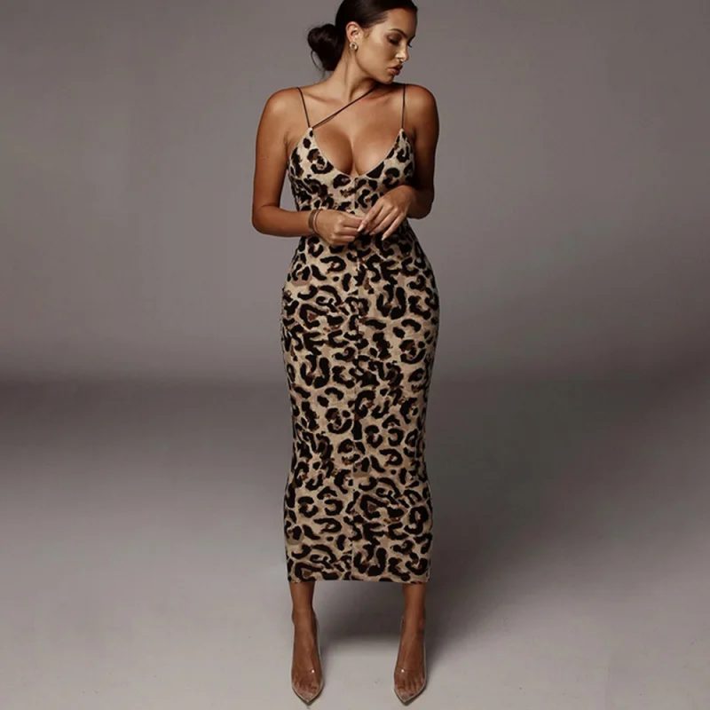 Rochie dama casual cu decolteu Animal Print FITINT 481 2024 5