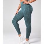 Colanti cu talie inalta tie dye FITINT Outstep cu push up Verde 2024 12