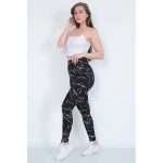 Colanti dama cu talie inalta FITINT Tie Dye cu talie inalta Negru Argintiu 031 2025 13