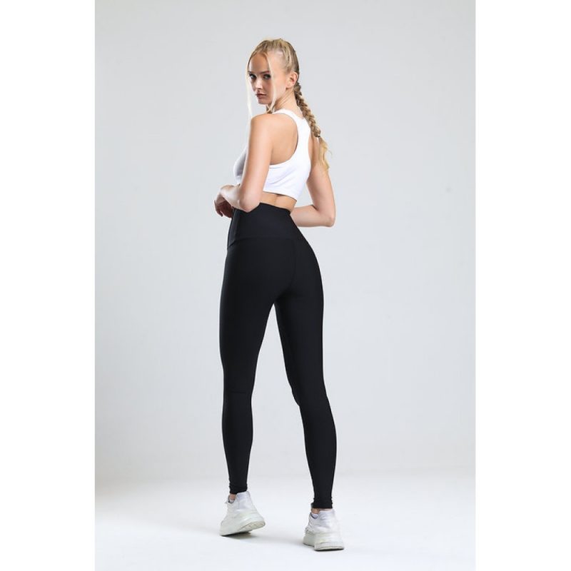 Colanti modelatori cu talie inalta FITINT Zipper, cu corset cu pliuri si fermoar Negru 2024 3