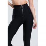 Colanti modelatori cu talie inalta FITINT Zipper, cu corset cu pliuri si fermoar Negru 2024 9