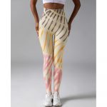 Colanti modelatori Tie Dye FITINT Kauai cu talie inalta Galben 2024 12