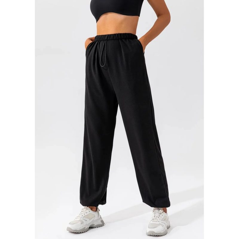 Pantalon trening dama FITINT Kelsey cu buzunare Negru 2024 2