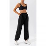 Pantalon trening dama FITINT Kelsey cu buzunare Negru 2024 14