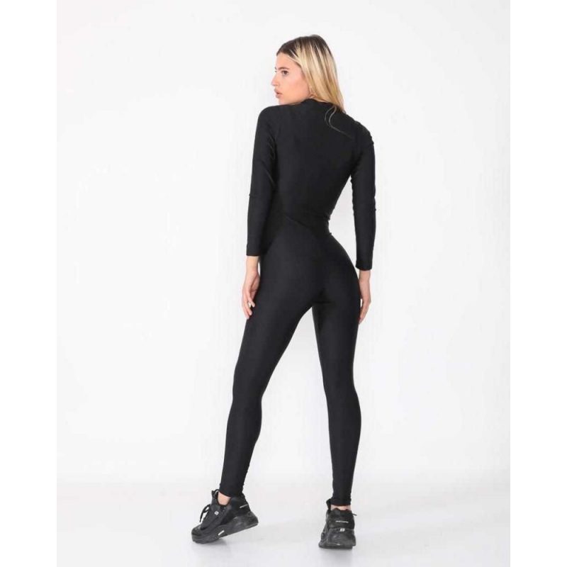 Salopeta lunga dama FITINT din lycra cu fermoar Negru 422 2024 2